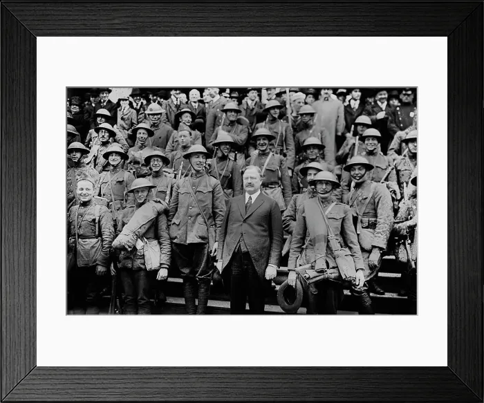 Framed Print : Hylan [Liberty Parade Pershing Vets], between c1915 and c1920. Creator: Bain News Service