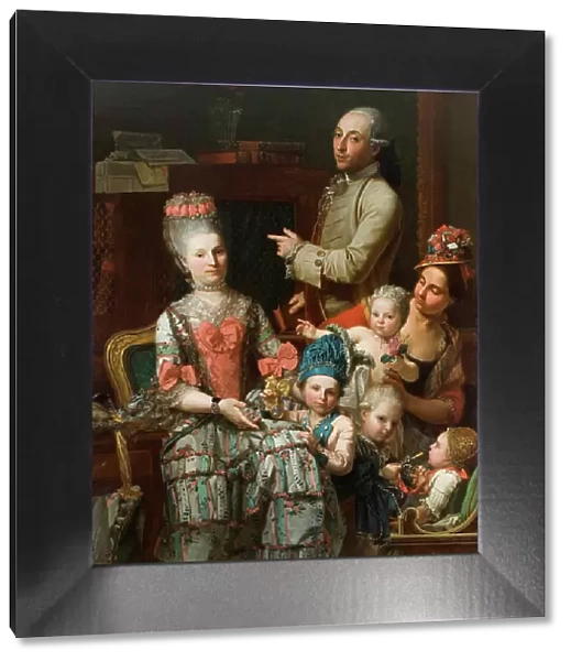 Antonio Ghidini and his family, 18th century. Creator: Ferrari, Pietro Melchiorre (1735-1787)