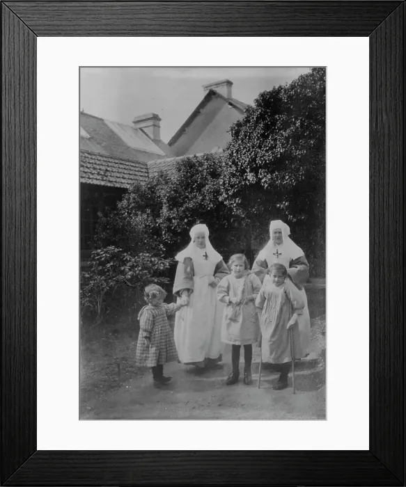 Framed Print : Caring for children, Quimper, 27 June 1918. Creator: Bain News Service Framed Print : Caring for children, Quimper, 27 June 1918. Creator: Bain News Service