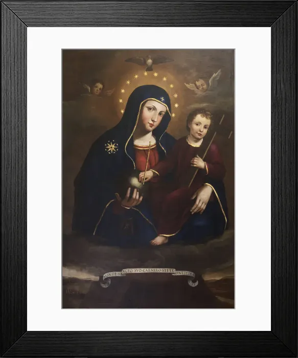Framed Print : Our Lady of Mount Carmel, c.1635-1640. Creator: Bricci, Plautilla (1616-1705) Framed Print : Our Lady of Mount Carmel, c.1635-1640. Creator: Bricci, Plautilla (1616-1705)
