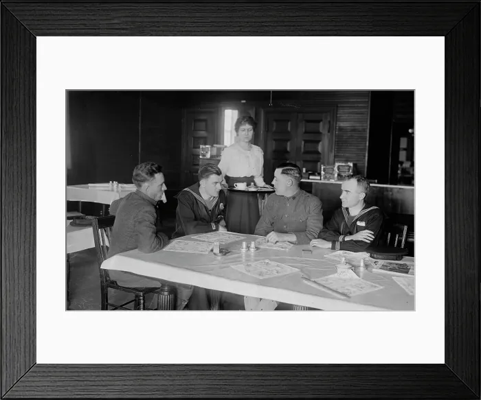 Framed Print : Barnard Canteen, 1918 or 1919. Creator: Bain News Service Framed Print : Barnard Canteen, 1918 or 1919. Creator: Bain News Service