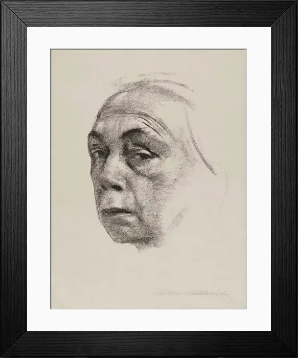 Framed Print : Self-portrait, 1924. Creator: Kollwitz, Käthe (1867-1945) Framed Print : Self-portrait, 1924. Creator: Kollwitz, Käthe (1867-1945)