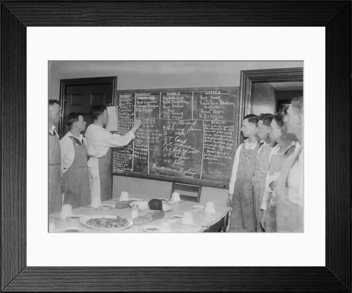 Framed Print : Recipes, Naval cooking school, 59th St. N.Y. between c1915 and 1918. Creator: Bain News Service Framed Print : Recipes, Naval cooking school, 59th St. N.Y. between c1915 and 1918. Creator: Bain News Service