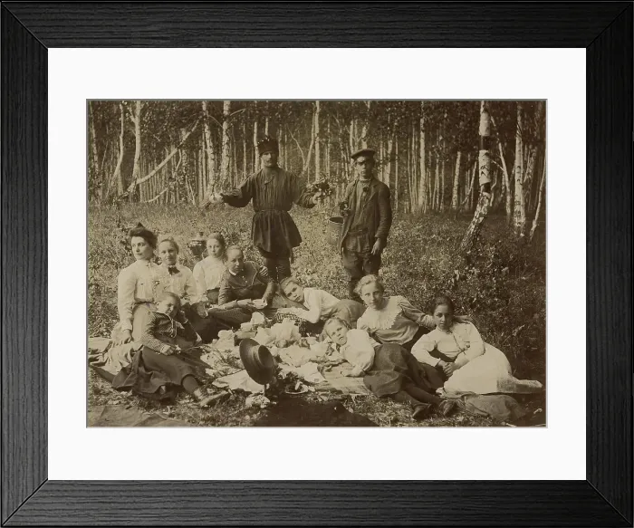Framed Print : A group of pupils and teachers of the Krasnoyarsk Women's Gymnasium on a summer walk...1890. Creator: Unknown Framed Print : A group of pupils and teachers of the Krasnoyarsk Women's Gymnasium on a summer walk...1890. Creator: Unknown