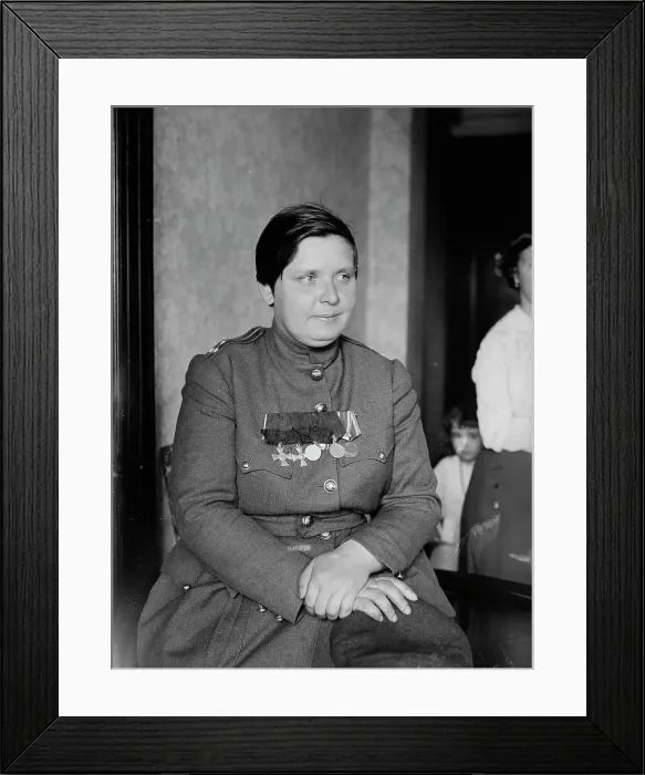 Framed Print : Com'd'r. Marie Bochkareva, 18 Feb 1918. Creator: Bain News Service Framed Print : Com'd'r. Marie Bochkareva, 18 Feb 1918. Creator: Bain News Service