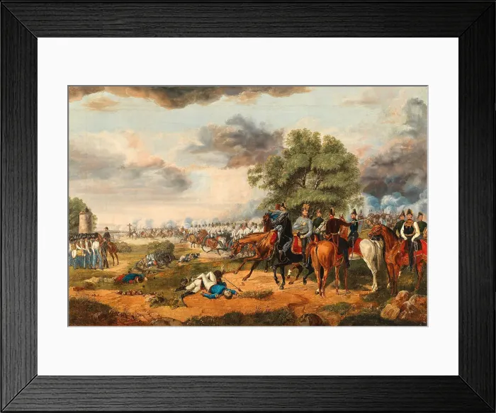 Framed Print : The Battle of Mortara on March 21, 1849. Creator: Adam, Albrecht, (1786-1862) Framed Print : The Battle of Mortara on March 21, 1849. Creator: Adam, Albrecht, (1786-1862)