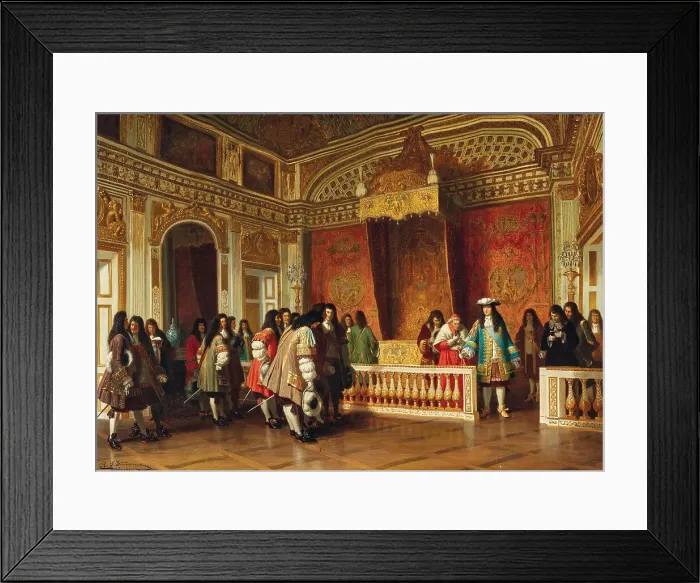 Framed Print : Audience with the French King Louis XIV.. Creator: Zimmermann, Reinhard Sebastian (1815-1893) Framed Print : Audience with the French King Louis XIV.. Creator: Zimmermann, Reinhard Sebastian (1815-1893)