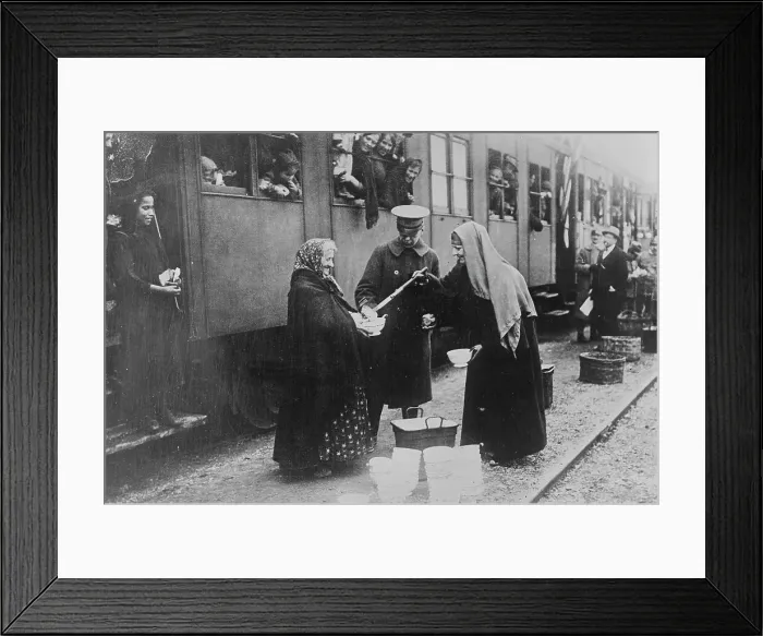 Framed Print : Red Cross canteen worker in Ancona, between c1915 and 1918. Creator: Bain News Service Framed Print : Red Cross canteen worker in Ancona, between c1915 and 1918. Creator: Bain News Service