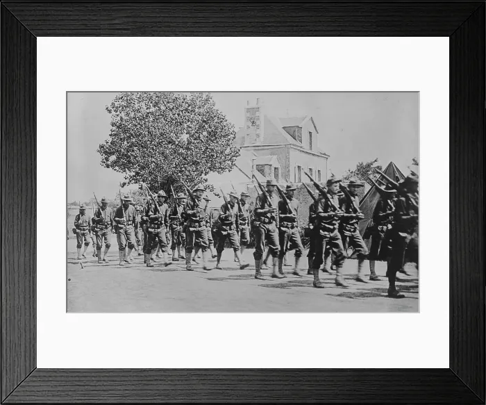 Framed Print : U.S. marines in France, 6 June 1918. Creator: Bain News Service