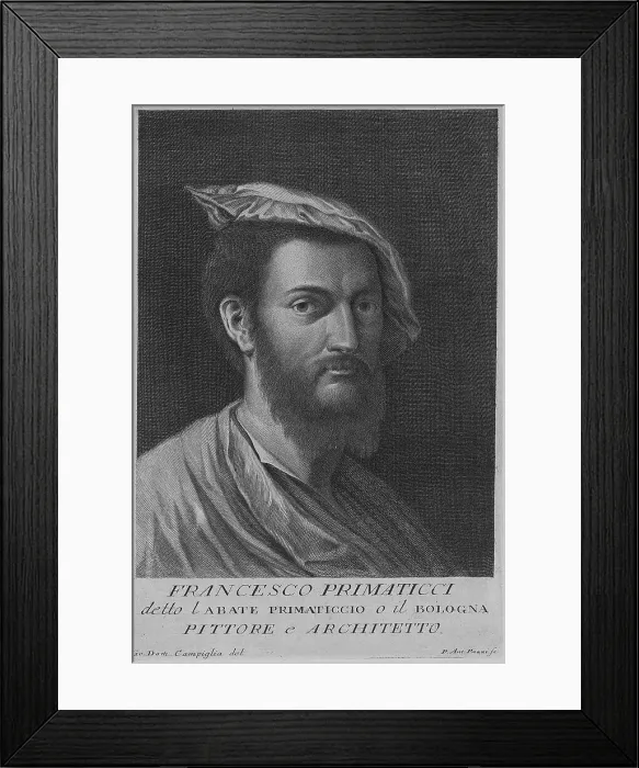 Framed Print : Francesco Primaticcio from the Abate Primaticcio or the Bologna picturesque and architect, 1752. Creator: Pazzi, Pietro Antonio (1706-1770) Framed Print : Francesco Primaticcio from the Abate Primaticcio or the Bologna picturesque and architect, 1752. Creator: Pazzi, Pietro Antonio (1706-1770)
