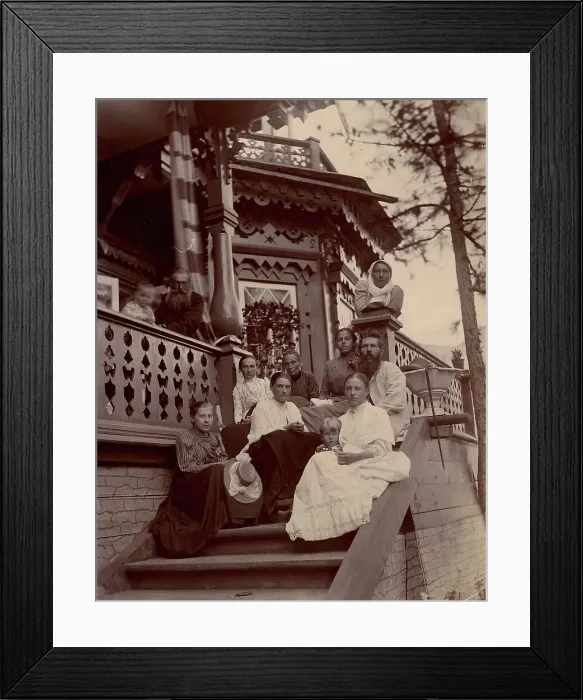 Framed Print : At the dacha of Yuri Matveeva, 1897. Creator: Unknown Framed Print : At the dacha of Yuri Matveeva, 1897. Creator: Unknown
