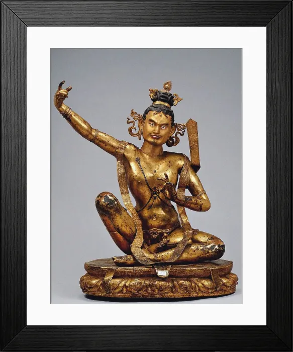 Framed Print : Mahasiddha Damarupa, First quarter of the 16th century. Creator: Tibetan Culture Framed Print : Mahasiddha Damarupa, First quarter of the 16th century. Creator: Tibetan Culture