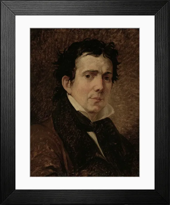 Framed Print : Portrait of sculptor Pompeo Marchesi (1789-1858), 1830. Creator: Hayez, Francesco (1791-1882) Framed Print : Portrait of sculptor Pompeo Marchesi (1789-1858), 1830. Creator: Hayez, Francesco (1791-1882)