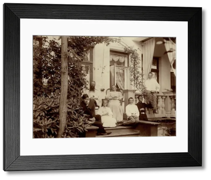 Framed Print : Family P.N. Konovalov during a holiday at the dacha (in Tarakanovo), 1890. Creator: Unknown Framed Print : Family P.N. Konovalov during a holiday at the dacha (in Tarakanovo), 1890. Creator: Unknown