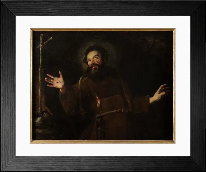 Framed Print : Saint Francis of Assisi in prayer, Second half of the 16th century. Creator: Strozzi, Bernardo (1581-1644) Framed Print : Saint Francis of Assisi in prayer, Second half of the 16th century. Creator: Strozzi, Bernardo (1581-1644)