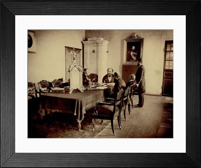Framed Print : Office interior of the pre-reform Krasnoyarsk City Court, 1890. Creator: Unknown Framed Print : Office interior of the pre-reform Krasnoyarsk City Court, 1890. Creator: Unknown