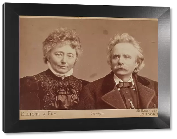 Edvard and Nina Grieg, c.1900. Creator: Fotoatelier Elliott & Fry, London. Edvard and Nina Grieg, c.1900. Creator: Fotoatelier Elliott & Fry, London