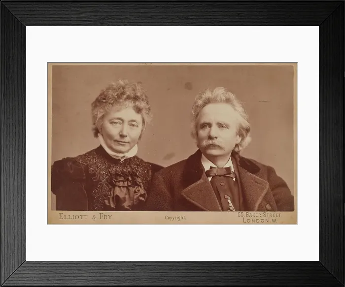Framed Print : Edvard and Nina Grieg, c.1900. Creator: Fotoatelier Elliott & Fry, London. Edvard and Nina Grieg, c.1900. Creator: Fotoatelier Elliott & Fry, London Framed Print : Edvard and Nina Grieg, c.1900. Creator: Fotoatelier Elliott & Fry, London. Edvard and Nina Grieg, c.1900. Creator: Fotoatelier Elliott & Fry, London