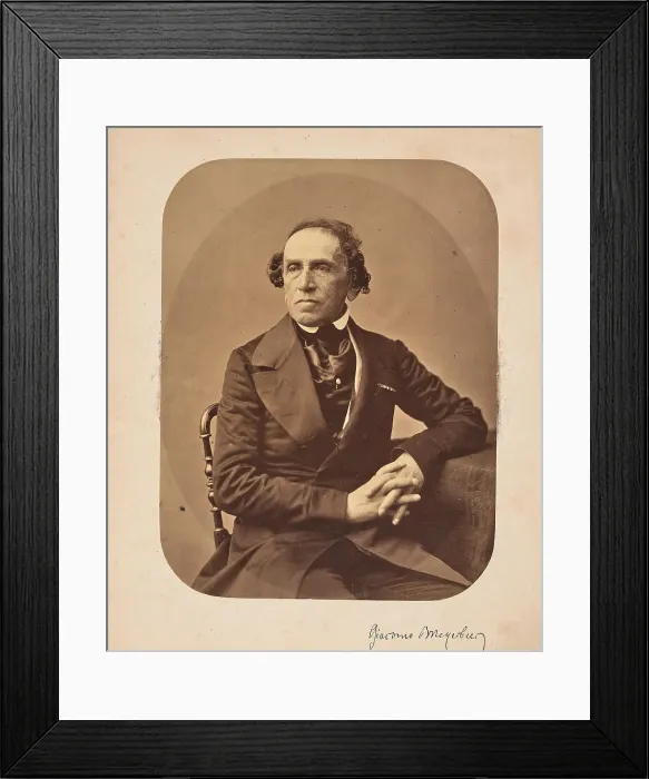 Framed Print : Portrait of composer Giacomo Meyerbeer (1791-1864), c.1860. Creator: Petit, Pierre (1598-1677) Framed Print : Portrait of composer Giacomo Meyerbeer (1791-1864), c.1860. Creator: Petit, Pierre (1598-1677)