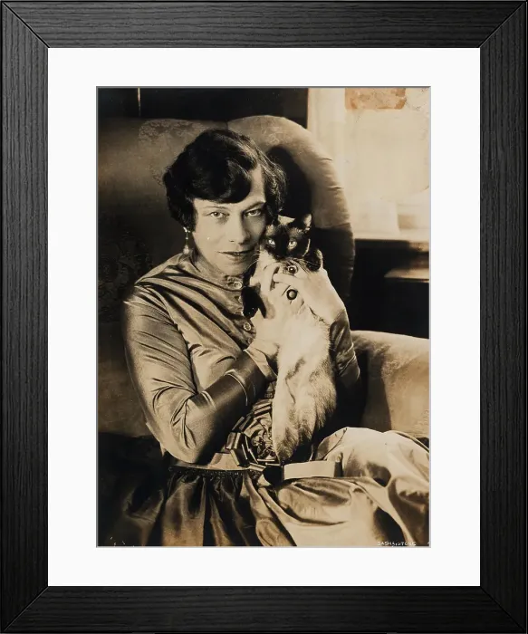 Framed Print : Tilla Durieux with Siamese cat, 1920s. Creator: Stone, Sasha (1895-1940) Framed Print : Tilla Durieux with Siamese cat, 1920s. Creator: Stone, Sasha (1895-1940)