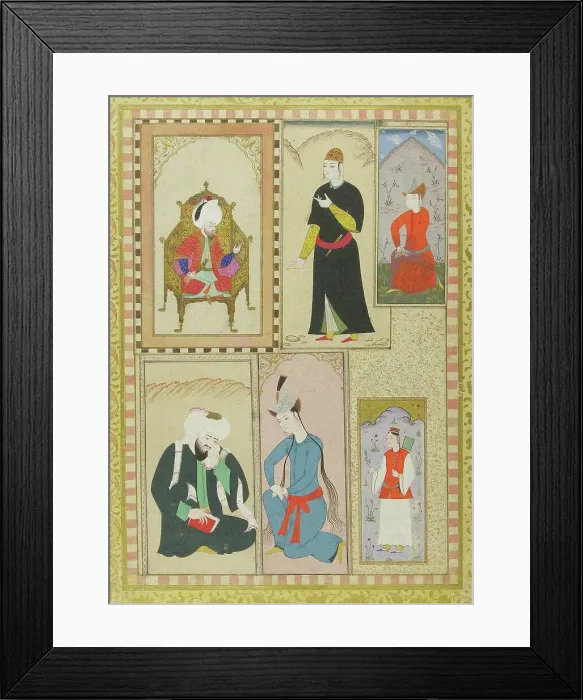 Framed Print : From the album Sultan Ahmed I. c.1616-1618. Creator: Turkish Master