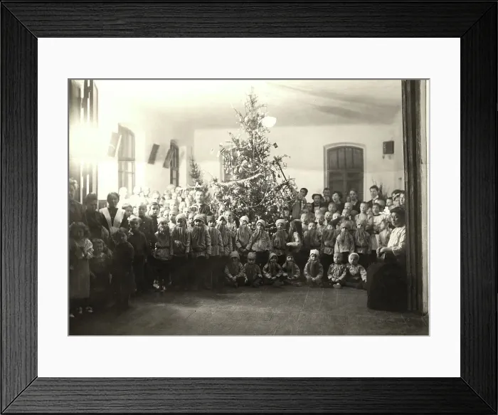 Framed Print : Christmas tree in the new building of the Olginsky orphanage of Trudolyubiya of the.. 1890. Creator: Unknown Framed Print : Christmas tree in the new building of the Olginsky orphanage of Trudolyubiya of the.. 1890. Creator: Unknown