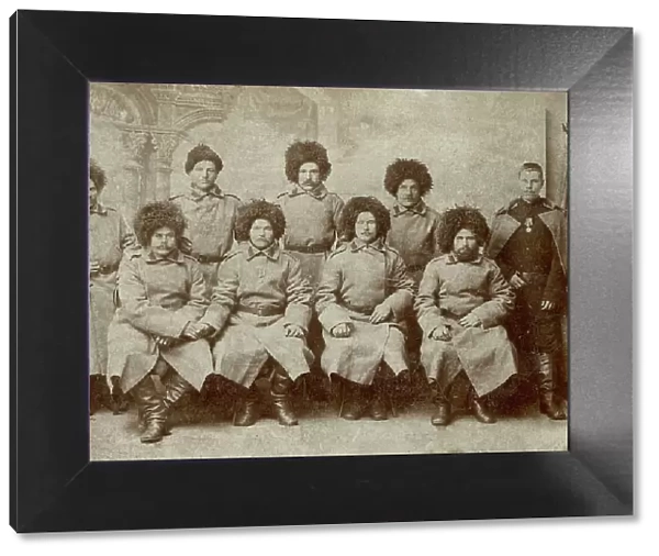 A group of military Cossacks, 1880. Creator: Unknown