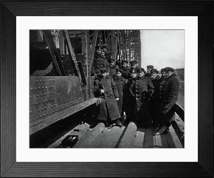Framed Print : West-Siberian Railroad. Bridge Across the Ob River. Examination of a Sag Using... 1892-1896. Creator: Unknown Framed Print : West-Siberian Railroad. Bridge Across the Ob River. Examination of a Sag Using... 1892-1896. Creator: Unknown