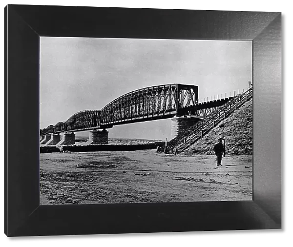 West Siberian Railroad. Bridge Over the Ob River. 360 Sazhens (0.5 Mile) Long. Main View, 1892-1896 Creator: Unknown