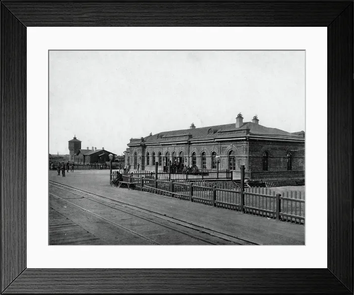 Framed Print : West-Siberian Railroad. Station of the Third Class, Petropavlovsk, 1892-1896. Creator: Unknown Framed Print : West-Siberian Railroad. Station of the Third Class, Petropavlovsk, 1892-1896. Creator: Unknown