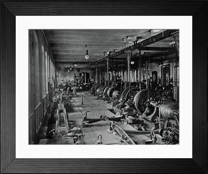 Framed Print : West-Siberian Railroad. Main Workshop of the Omsk Station. The Turning Shop, 1892-96. Creator: Unknown Framed Print : West-Siberian Railroad. Main Workshop of the Omsk Station. The Turning Shop, 1892-96. Creator: Unknown