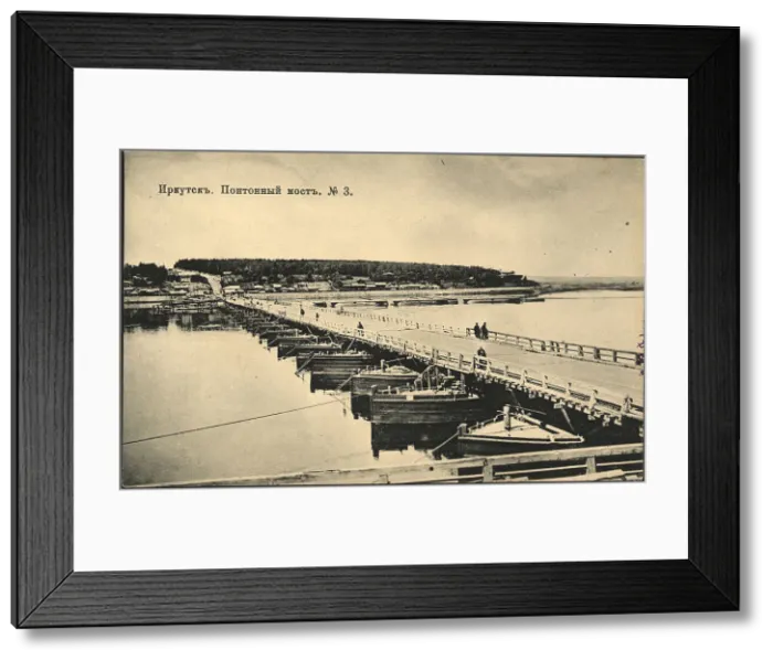 Framed Print : Irkutsk Pontoon bridge, 1906. Creator: Unknown Framed Print : Irkutsk Pontoon bridge, 1906. Creator: Unknown