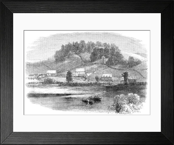 Framed Print : The Chaudière Gold-Fields, Canada: the gold-diggers dwellings, 1864. F Creator: Unknown Framed Print : The Chaudière Gold-Fields, Canada: the gold-diggers dwellings, 1864. F Creator: Unknown