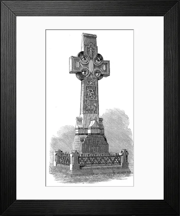 Framed Print : Memorial Cross of the 8th (King's) Regiment, on the Grand Parade, Portsmouth, 1864. Creator: Unknown Framed Print : Memorial Cross of the 8th (King's) Regiment, on the Grand Parade, Portsmouth, 1864. Creator: Unknown