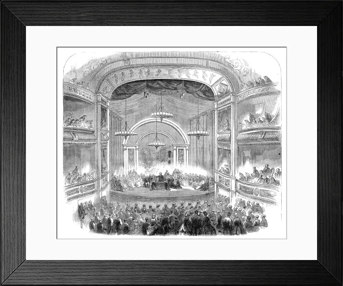 Framed Print : The British Association at Bath: Sir Charles Lyell delivering the presidential address... 1864. Creator: Unknown Framed Print : The British Association at Bath: Sir Charles Lyell delivering the presidential address... 1864. Creator: Unknown