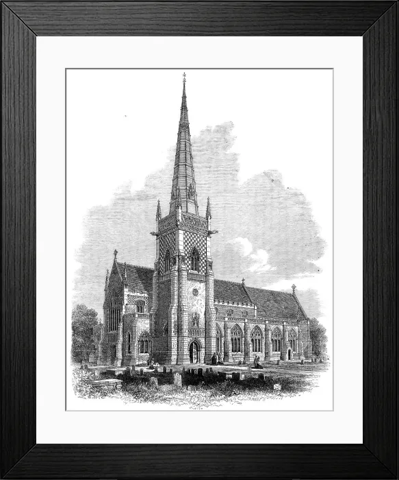 Framed Print : St. Mary tower church, Ipswich, recently restored, 1864. Creator: Mason Jackson Framed Print : St. Mary tower church, Ipswich, recently restored, 1864. Creator: Mason Jackson