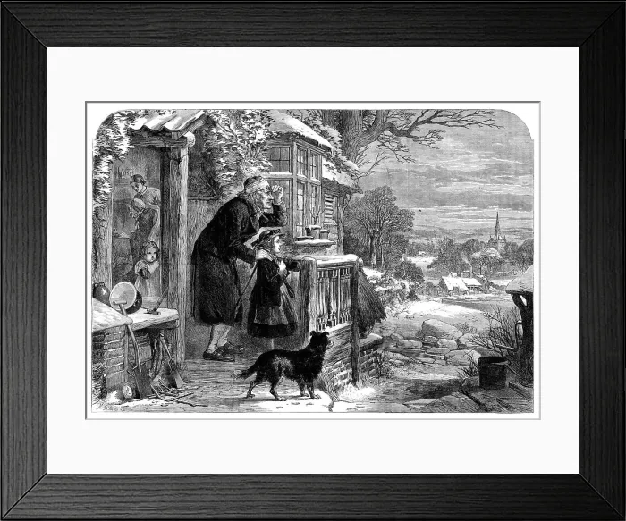 Framed Print : Winter, drawn by A. Hunt, 1864. Creator: Mason Jackson. Winter, drawn by A. Hunt, 1864. Creator: Mason Jackson Framed Print : Winter, drawn by A. Hunt, 1864. Creator: Mason Jackson. Winter, drawn by A. Hunt, 1864. Creator: Mason Jackson
