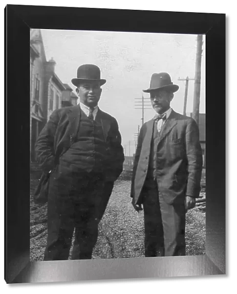 Mr. Dearborn on the right, between c1900 and 1916. Creator: Unknown
