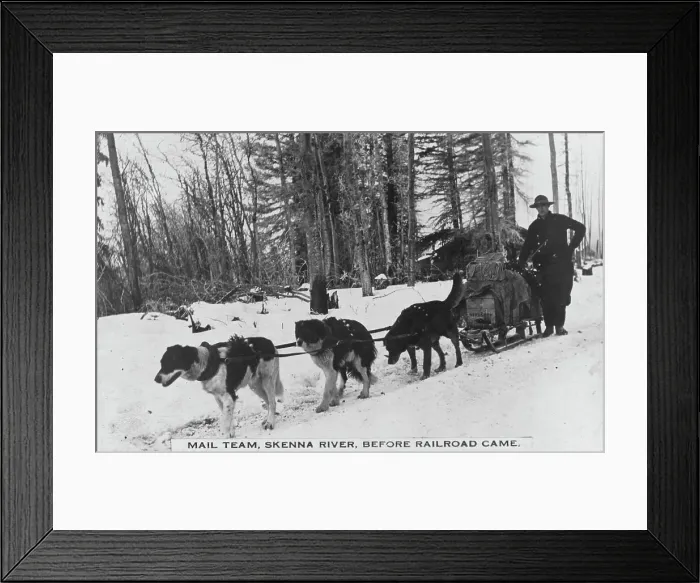 Framed Print : Mail team before railroad came, between c1900 and c1930. Creator: Unknown Framed Print : Mail team before railroad came, between c1900 and c1930. Creator: Unknown