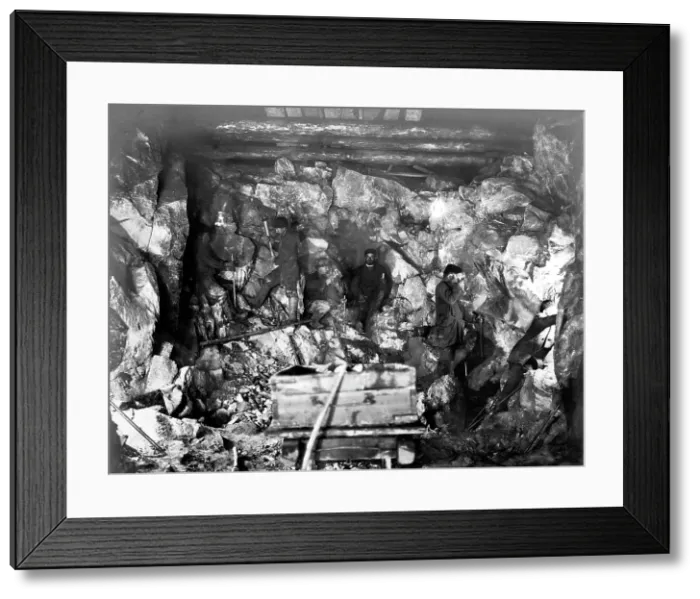 Framed Print : Working on a Tunnel, 1900-1904. Creator: Unknown Framed Print : Working on a Tunnel, 1900-1904. Creator: Unknown