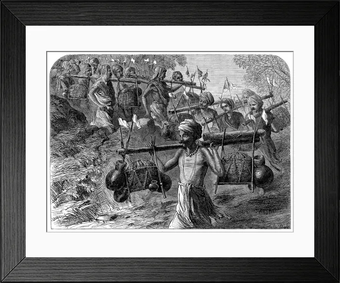 Framed Print : Ganges pilgrims passing a ghaut, 1864. Creator: Mason Jackson Framed Print : Ganges pilgrims passing a ghaut, 1864. Creator: Mason Jackson