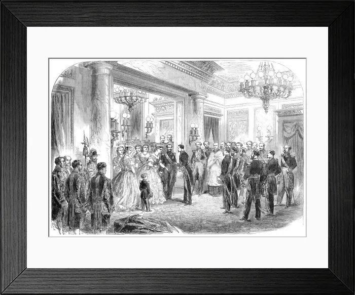 Framed Print : Reception of the King Consort of Spain at the Palace of St. Cloud, 1864. Creator: Mason Jackson Framed Print : Reception of the King Consort of Spain at the Palace of St. Cloud, 1864. Creator: Mason Jackson