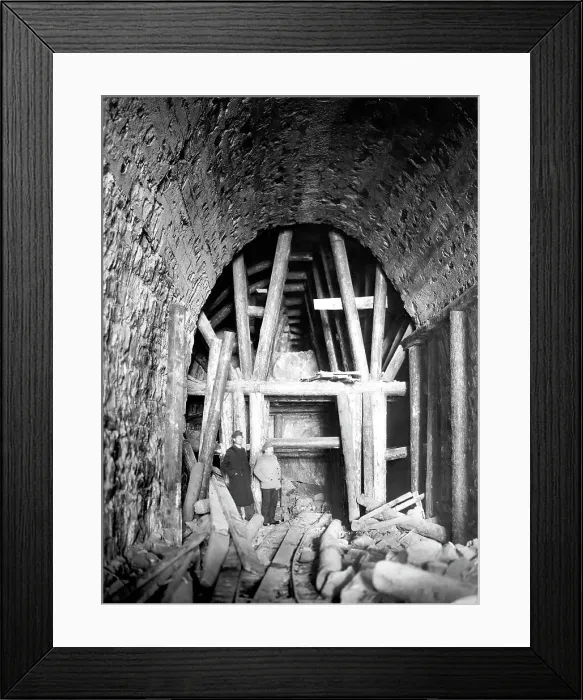 Framed Print : Working on a Tunnel, 1900-1904. Creator: Unknown Framed Print : Working on a Tunnel, 1900-1904. Creator: Unknown