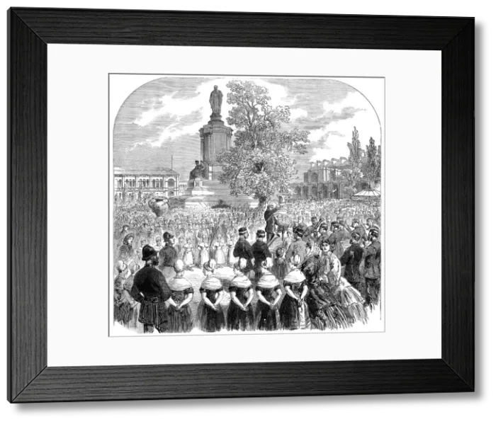 Framed Print : Free opening of the Royal Horticultural Society's Gardens on the anniversary of the late... 1864. Creator: Unknown Framed Print : Free opening of the Royal Horticultural Society's Gardens on the anniversary of the late... 1864. Creator: Unknown
