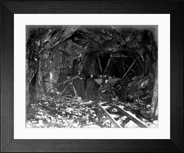 Framed Print : Boring in the Tunnel, 1900-1904. Creator: Unknown Framed Print : Boring in the Tunnel, 1900-1904. Creator: Unknown