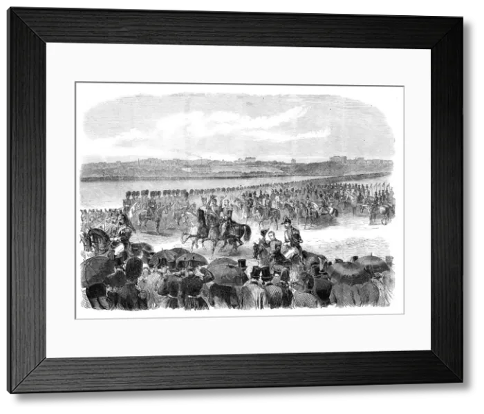 Framed Print : Review in the Champ de Mars at Paris in honour of the King Consort of Spain, 1864. Creator: Mason Jackson Framed Print : Review in the Champ de Mars at Paris in honour of the King Consort of Spain, 1864. Creator: Mason Jackson