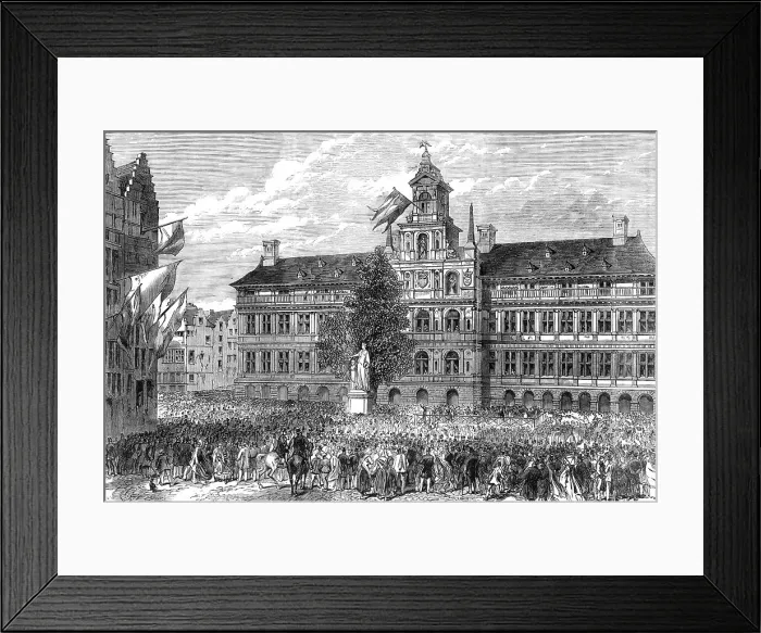 Framed Print : Grand Festival of the Municipality and Royal Academy of Antwerp…Antwerp Crowning Teniers, 1864. Creator: Unknown Framed Print : Grand Festival of the Municipality and Royal Academy of Antwerp…Antwerp Crowning Teniers, 1864. Creator: Unknown