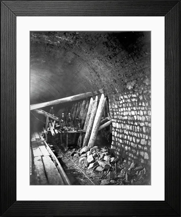 Framed Print : Construction of a Tunnel, 1900-1904. Creator: Unknown Framed Print : Construction of a Tunnel, 1900-1904. Creator: Unknown