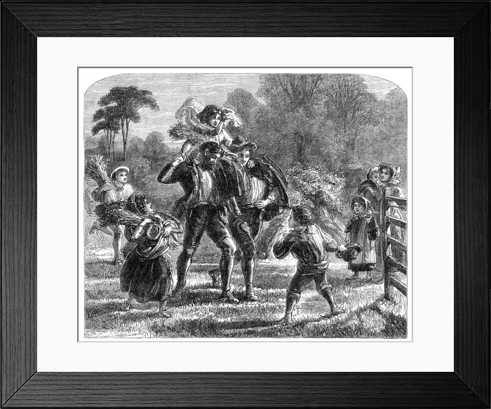 Framed Print : A light load from the last-reaped field, 1864. Creator: Unknown Framed Print : A light load from the last-reaped field, 1864. Creator: Unknown