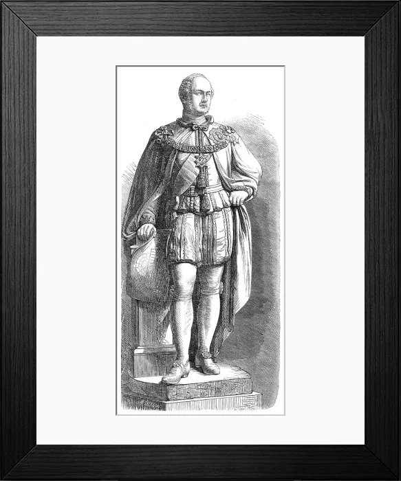 Framed Print : Statue of the late Prince Consort at Perth, by W. Brodie, F.S.A. 1864. Creator: Mason Jackson Framed Print : Statue of the late Prince Consort at Perth, by W. Brodie, F.S.A. 1864. Creator: Mason Jackson